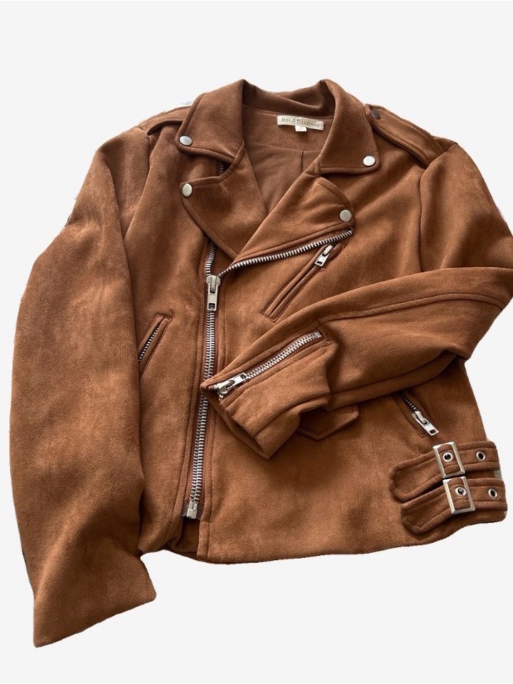 Women’s Brown Suede Moto Jacket